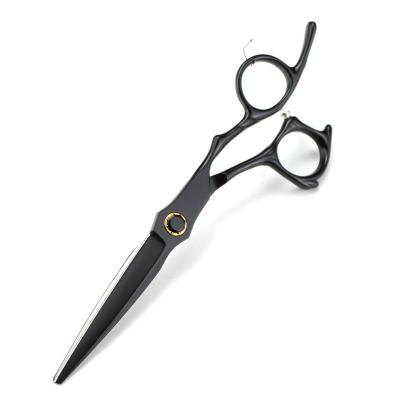 China NEPURLson Black Baking Hairscissors 6.0 Inch Paint Bearing Screw Swallow Tail Shape Small Thinning Scissors for sale