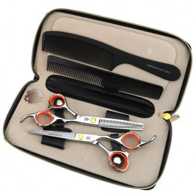 China Thinning Scissors Most Professional 6.0 Inch Hair Cutting Shears Kit For Barber Haircut Scissors Set for sale