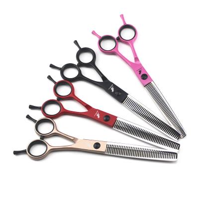 China 7.0 Inch Sustainable NEPURLson 4 Colors Dense Teeth Pet Hair Scissors / Professional Hair Scissors for sale