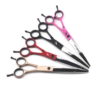 China 7.0 inch viable NEPURLson 4 colors curved hair scissors / pet grooming hair scissors for sale