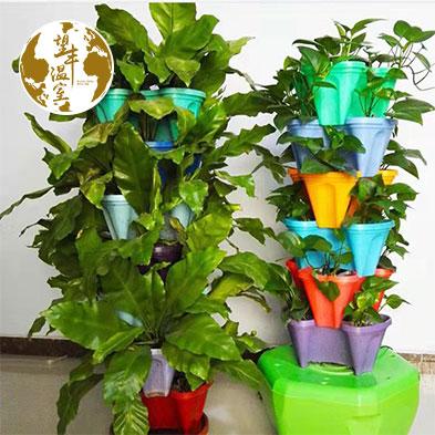 China High Quality Strawberry Planting Ronbo Sunrise Stackable Garden Strawberry Herb Flower Vegetable Vertical Gardening Outdoor Flower Pots Planters for sale