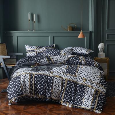 China Fashion design anti-static polyester printed queen duvet cover set bedding set duvet cover comforter cover set for sale