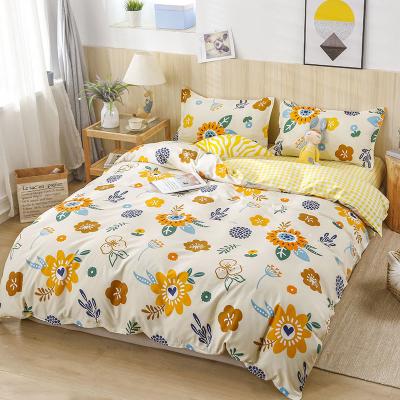 China Flower Design Polyester Printing Duvet Cover Set Anti-static Duvet Cover Quilt Cover Set for sale