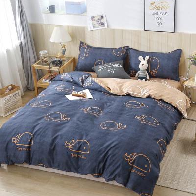 China Cartoon Design Polyester Printing Quilt Cover Set Bedding Set Anti-static Comforter Cover Set for sale