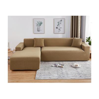 China Protect High Elasticity Waterproof Sofa Velvet Stretch Sofa Cover With Elastic L Shaped Sofa Cover 6 Seater for sale