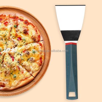 China Viable Kitchen Accessories Stainless Steel Pancake Turner Grilling Spatula Griddle Scraper With Plastic Handle for sale