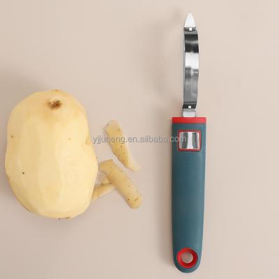 China Sustainable Potato Peeler Stainless Steel Kitchen Tools Peeler With Silicone Handle for sale