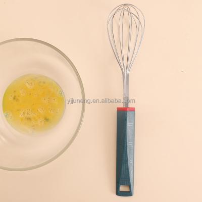 China Stainless Steel Viable Beater Kitchen Utensils Cream Egg Mixer With Plastic Handle for sale