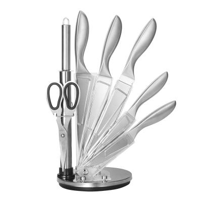 China 8 Pieces Durable Kitchen Knife Stainless Steel Set With Hollow Handle for sale