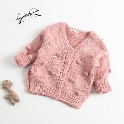 China Children Long Sleeve Jacket Girls Kids Knitted Top Cardigan Sweaters Waterproof Solid Color Babies Sweater for sale