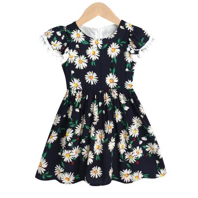 China SaleSummer Washable Hot 2021 Girls Dress Sleeveless Flowers Dress 0-5year Kids Princess Birthday Dresses for sale