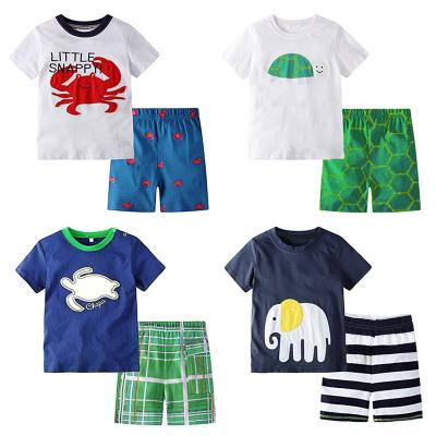 China Best Party Quality Boy Clothing Sets Casual Stripe T-shirt Set And Shorts Kids Costume for sale