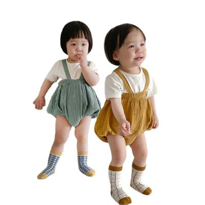 China Green Breathable Korean Organic Corduroy Baby Undress Fancy Toddler Toddlers Baby Clothes And Kids Short Pants for sale