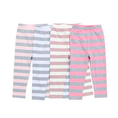 China Kids 100% Stripe Tank Top 100% Cotton For Kids Girls Leggings Comfy Striped Panties, Simple Style Leggings for sale