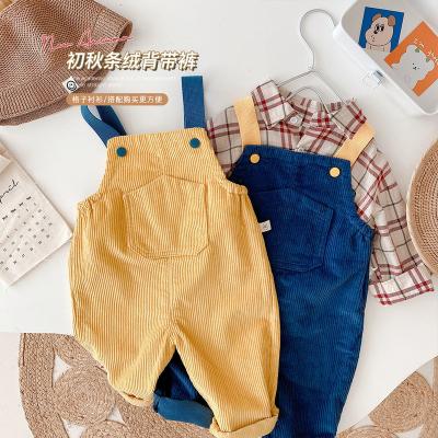 China Children's unisex jumpsuits spring and autumn baby corduroy overalls pants trend new fitted corduroy children overall for sale