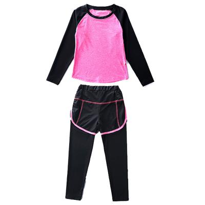 China Parent-child children's yoga clothing suit girls' sports fitness running clothes big children's quick-drying clothes summer for sale