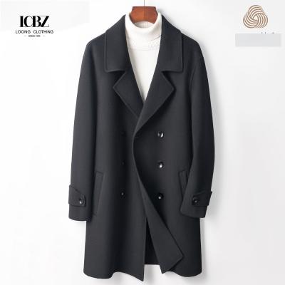 China Cotton Lapel Men's Winter Coat Oversized Single Breasted Trench Jacket for Cold Days for sale