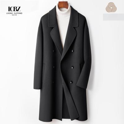 China Men's Overcoat Tailored Bespoke Thick Warm Single Breasted Long Coat For Men GARMENT DYED for sale