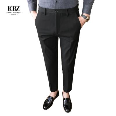 China Solid Color Business Casual Wear Formal Suit Pants Formal Plus Size Men's Pants Trousers for sale