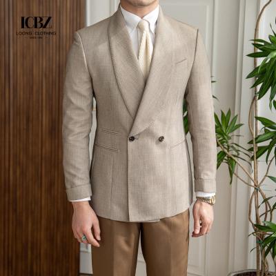 China Nonwoven Weaving Method Wool Cotton Slim Fit Business Formal Men Suit Jacket Blazers for sale