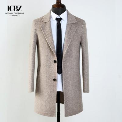 China Gender-Neutral Double-Sided Woolen Coat with Word Pattern Zipper Closure and Cashmere for sale