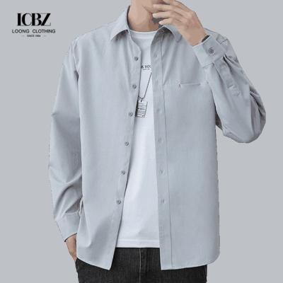 China LCBZ Custom Color Oversized Mens Shirt Jacket in Heavy Cotton for Casual Autumn Wear for sale