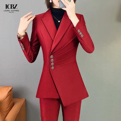 China Skirts Suits Closure Type Single Button Two Pieces Formal Ladies Business Woman Suit for sale