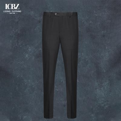 China Custom Made Italian Wool Blend Fabric Men's Business Suit Pants for a Polished Look for sale