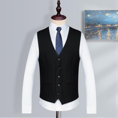 China Custom Waistcoat Men Formal Suit Vest Polyester Solid Chalecos Hombre Casual Flax Vest for sale