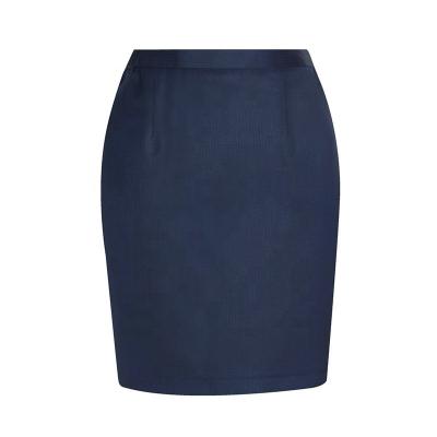 China Work Occasion Knee-Length Plain Dyed Button Cotton Pencil Skirt for Elegant Office Lady for sale