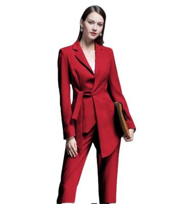 China Anti-Static Fall Autumn Slim Fit Blazer for Women Ladies Office Business Suits for sale