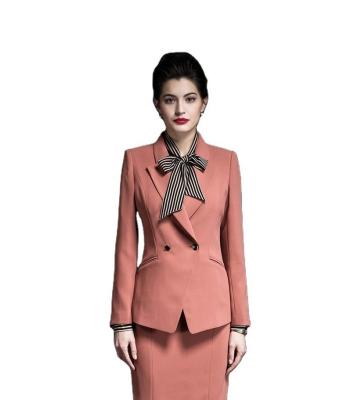 China Professional Slim Fit Blazer for Ladies Office Women's Business Suits Two Pieces for sale