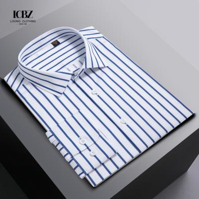 China Men's Casual Dress Shirt Malaysia Cotton Button Up Office Wear Long Sleeve Silk Blend for sale