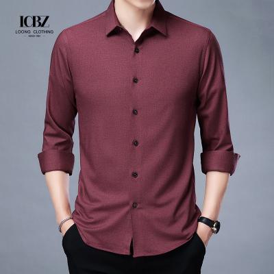 China Men's Cotton Graphic Dress Shirt Button Down Stretch Long Sleeve Short Sleeve for Men for sale