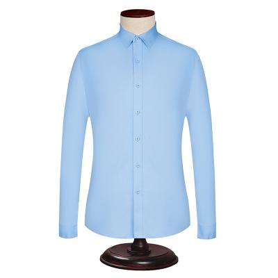 China Breathable Material Advantage 2021 Cotton/Bamboo Fiber Long Sleeve Dress Shirt For Men for sale