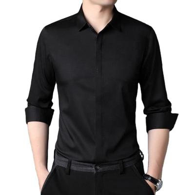 China Stand Collar Mens Plain Shirts for Adult Leisure in Polyester Viscose Acrylic Classic for sale