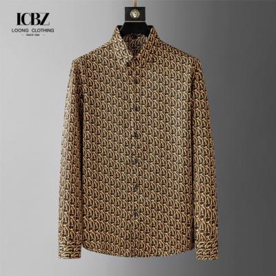 China Full Sleeve Mens Designer Fashion Casual Long Sleeve Shirt Fabric Printing for Adults for sale