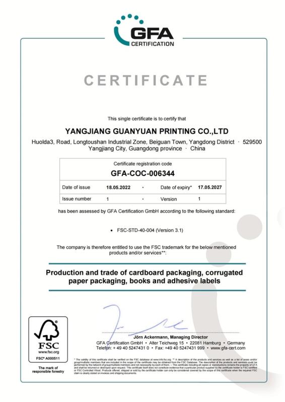 FSC - Yangjiang Jedly Industrial Co., Limited