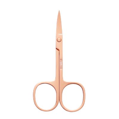 China Right Handed Scissors Straight Eyebrow and Spring Scissors with Private Label Stainless Steel Spring Scissors for Trimming Eyebrows for sale