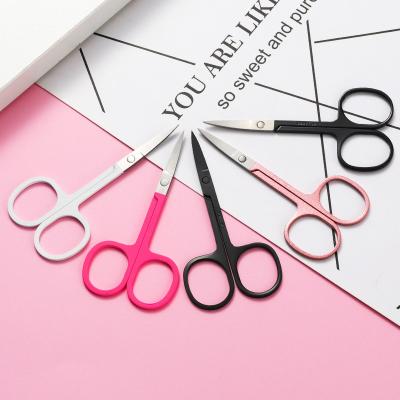 China Colored Right Handed Scissors Manicure Scissors Spring Action Extra Sharp Russian Cuticle Scissors Russian Manicure Scissors for sale