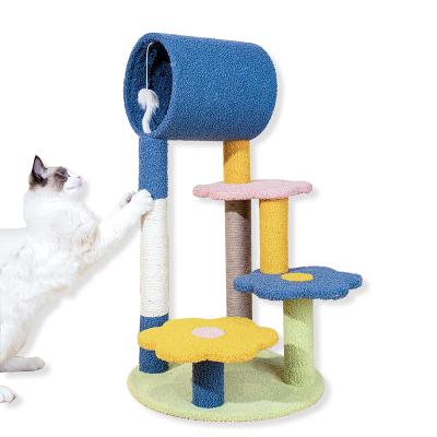 China Lifelike Cute Cactus Pet Cat Ball Scratcher Posts Kitten Climbing Tree Cat Toy for sale