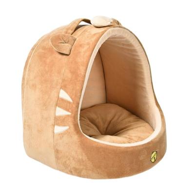 China Hot New Travel Pet Cave High Quality Round Pet Bed With Removable Pet Nest Kennel for sale