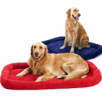 China 2021 New Design Comfortable Durable Coral Fleece Pet Dog Mat Luxury Pet Bed Cushion for sale