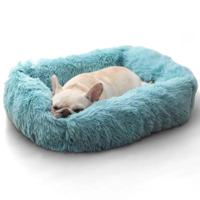 China Breathable Plush Place Dog Bed Mats Cat Mat Soft Winter Warm Sleeping Pet Beds Plant Plankton Solid Color for sale