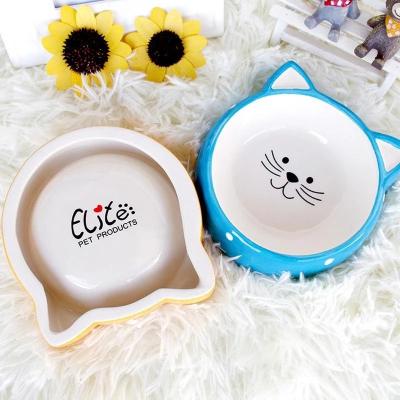 China Cat Food Bowls Sustainable Pet Dog Eating Puppy Drinking Ceramic Bowls Cat Food Water Dish for sale