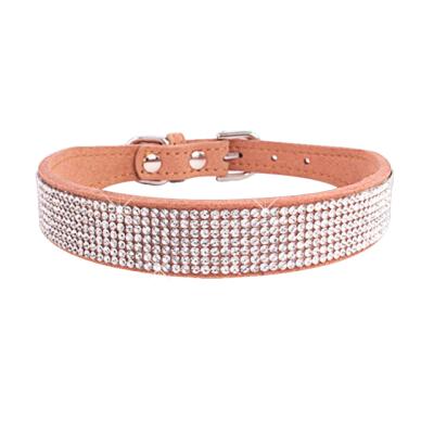 China JEWELED Dog Collar Chihuahua Cats Dogs Leashes Crystal Glitter Rhinestone Pet Collars for sale