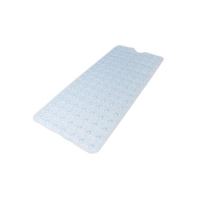 China Stone Design Plain Sky Blue PVC Sustainable Non Slip Non Slip Bath Mat For Bathroom for sale