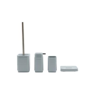 China Sustainable Modern Designed 4pcs Home Plastic Bathroom Accessory Set for sale