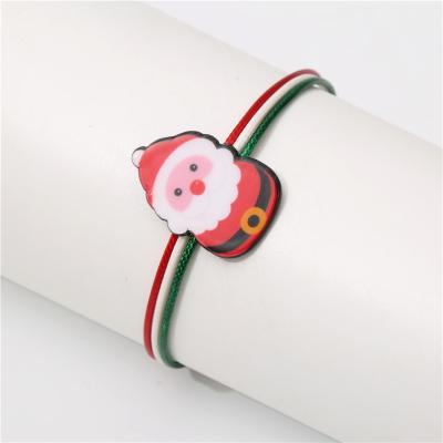 China Trendy Christmas New Arrivals Cartoon Father Christmas Snowman Hat Christmas Tree Cute Bracelet for sale