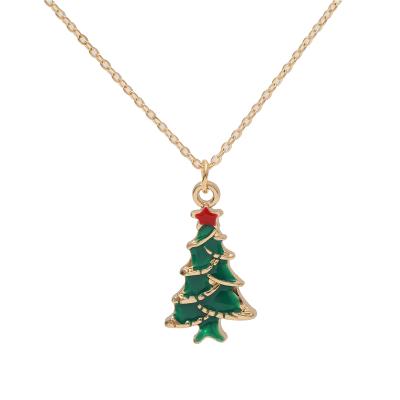 China European and American Christmas Jewelry FASHIONABLE Custom Gold Plated Elk Pendant Necklaces Pendant Necklaces for Women for sale